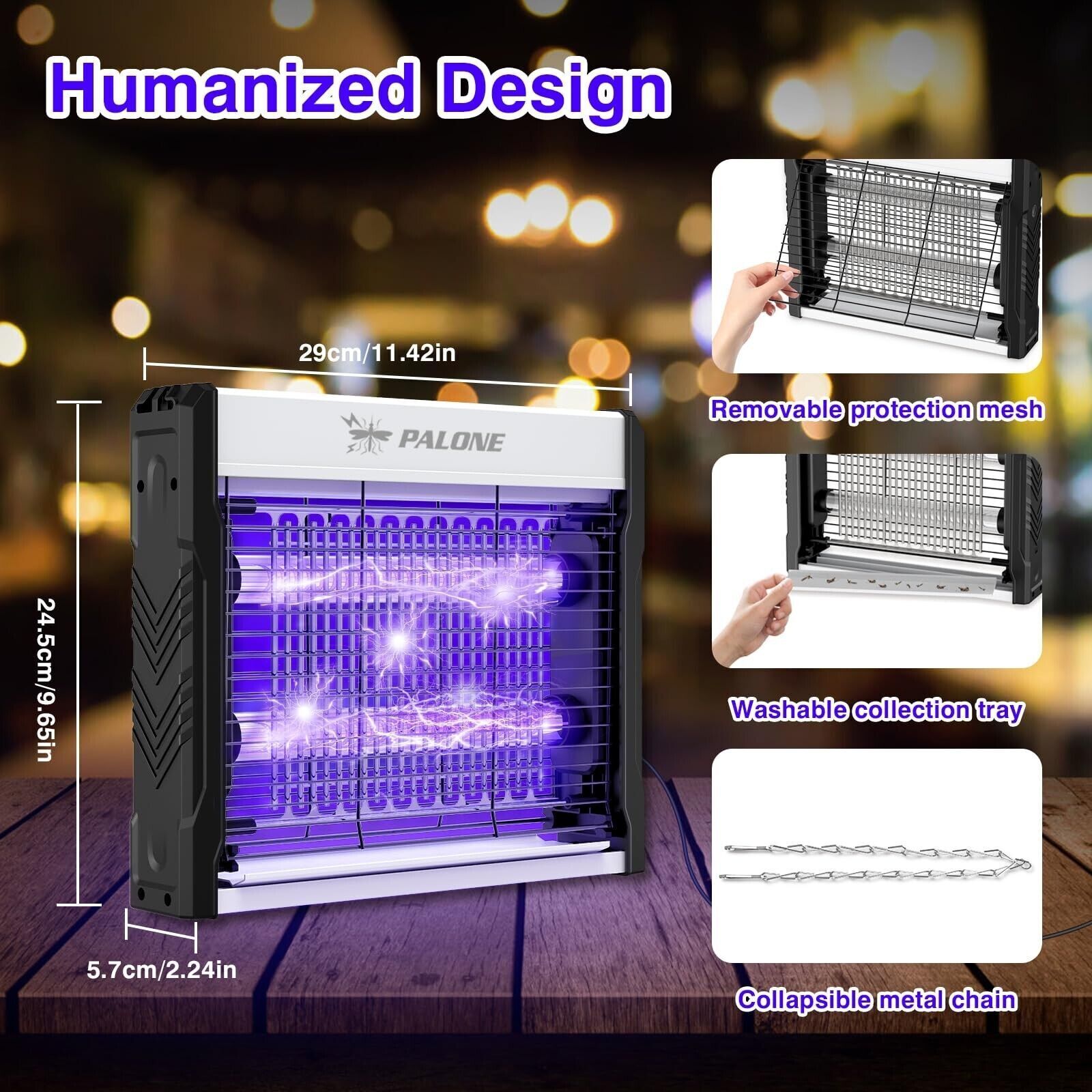 Lamp Insect Killer Mosquito Zapper Bug Pest Fly Trap Electric Indoor Lights Lawn