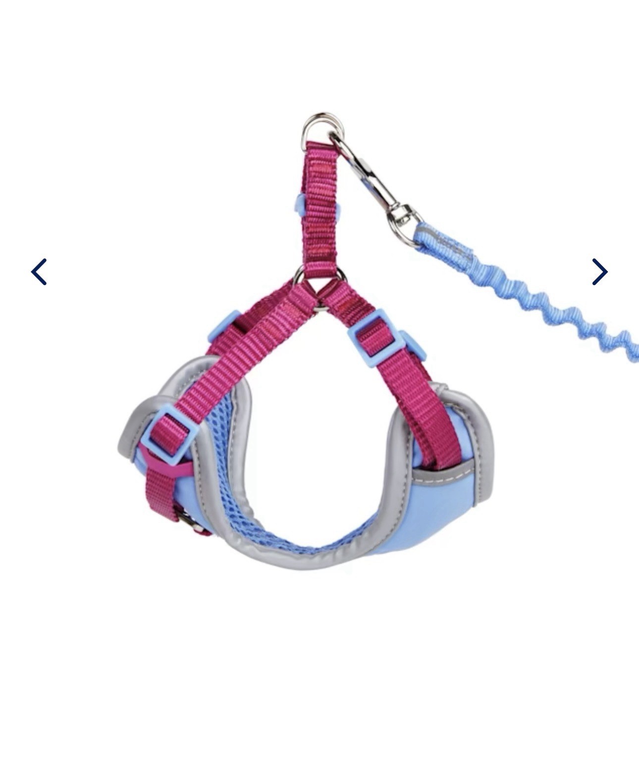 YOULY Reflective Utility Cat Harness & Leash Set, Purple & Pink, Small/Medium