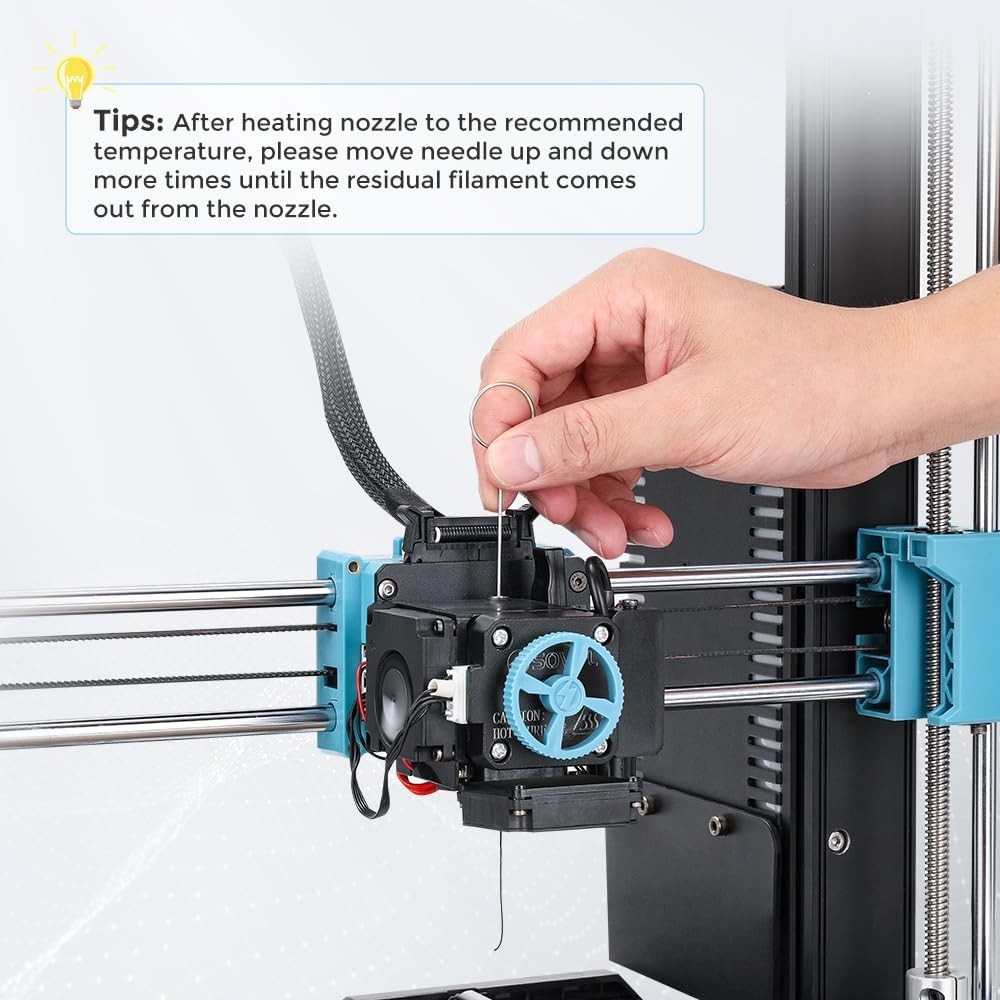 Creality 8pcs 3D Printer Hardened Steel MK8 Nozzles, Upgraded Tungsten Black