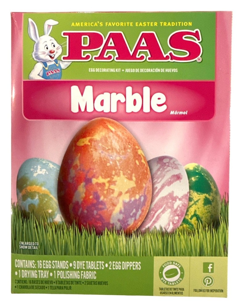 PAAS Marble Easter Egg Decorating Kit Stands + Dye Tablet+ Dippers+ Drying Tray+