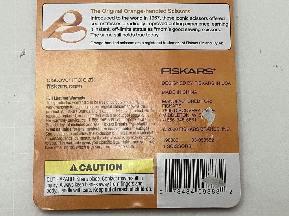 Fiskars SoftGrip Micro-Tip Scissors Limited Edition Color No 5 Sharp Stainless N