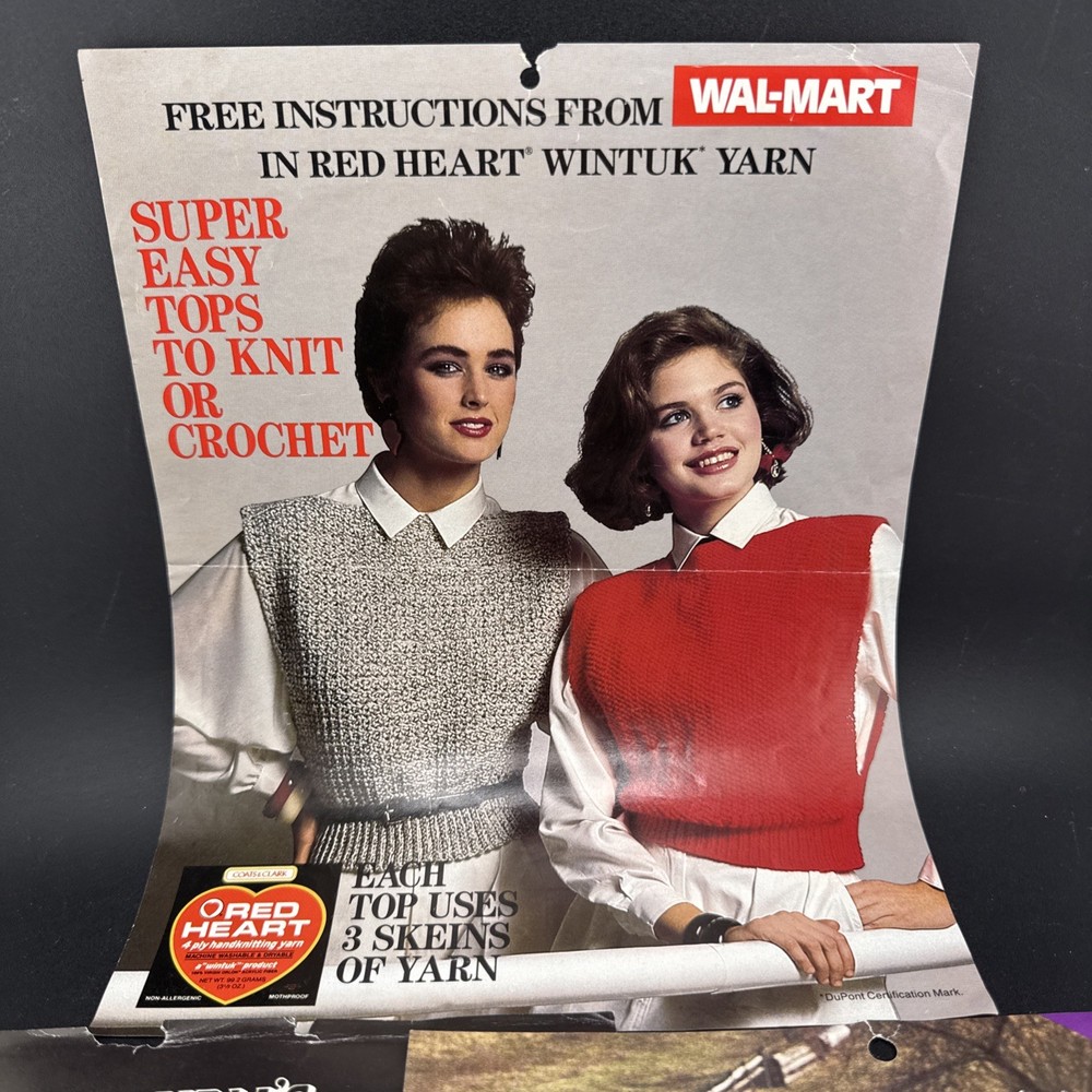 3 Vintage Crochet Pattern Leaflets |Crochet Sweaters & Ect | Retro