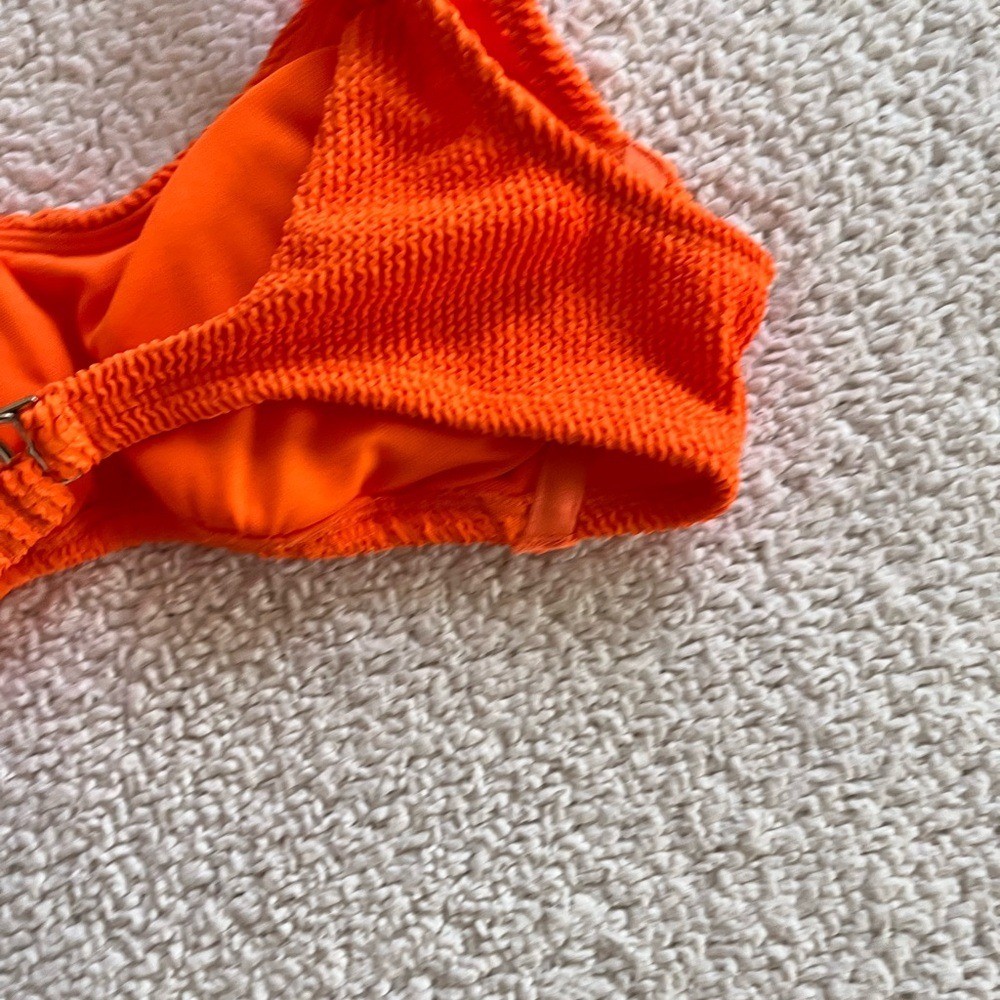 Wild Fable Vibrant Orange Textured Bra