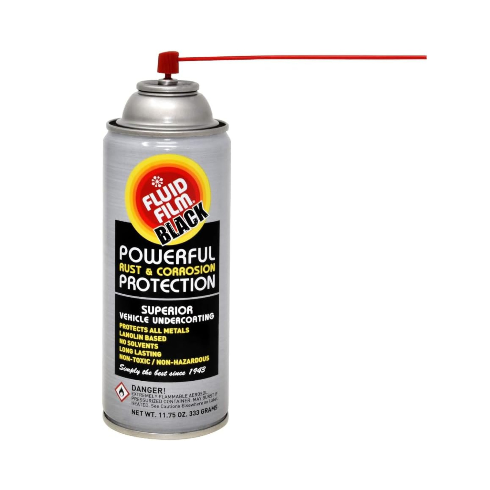 Fluid Film AS11B Black Undercoating Spray Rust Inhibitor Protection Black 12Pack