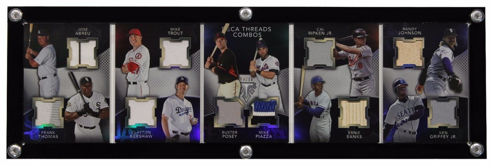 Topps Triple Threads Deca Booklet 5 Card Vertical Fold Out Holder Display Case
