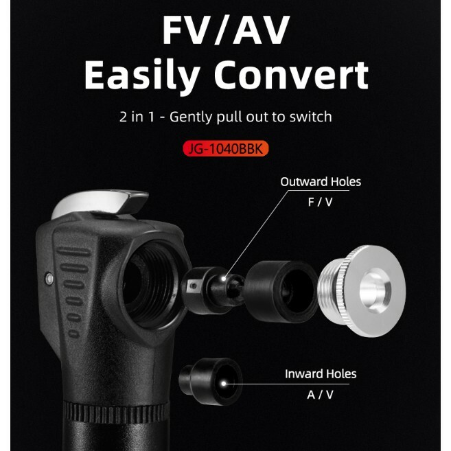 ROCKBROS Bicycle Mini Portable Light Alu Alloy Air Pump One-way Bike Pump FV/AV