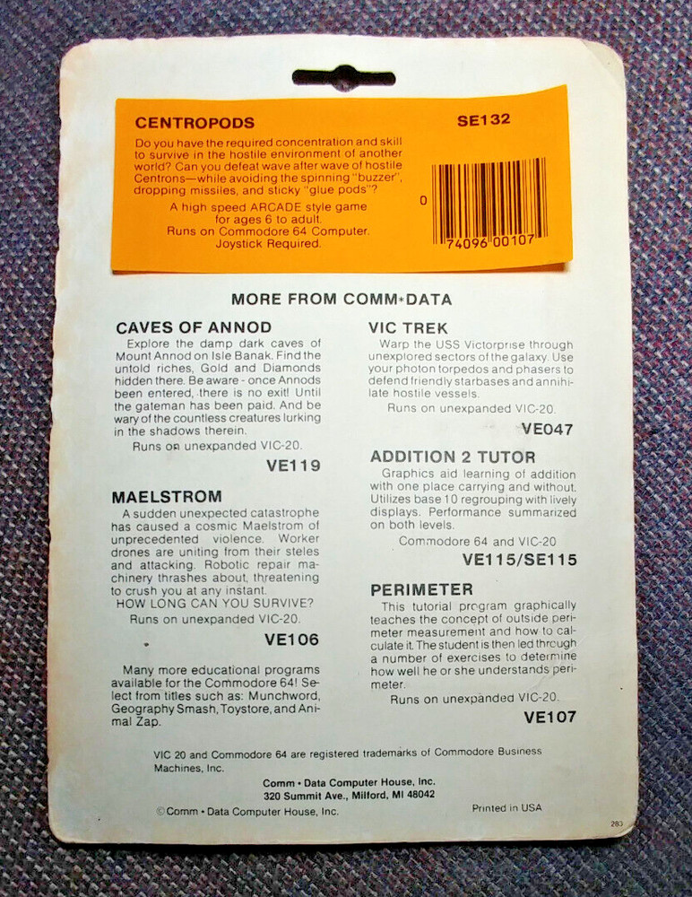 Centropods Commodore 64 NEW SEALED Computer Game