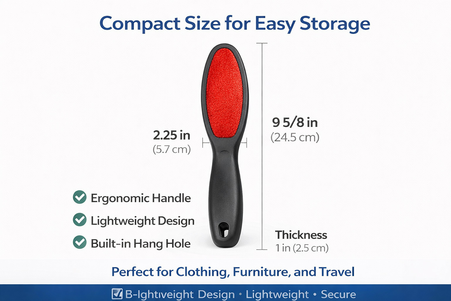 2 Pack Reusable Lint Brush Pet Hair Remover Clothes Furniture Bedding