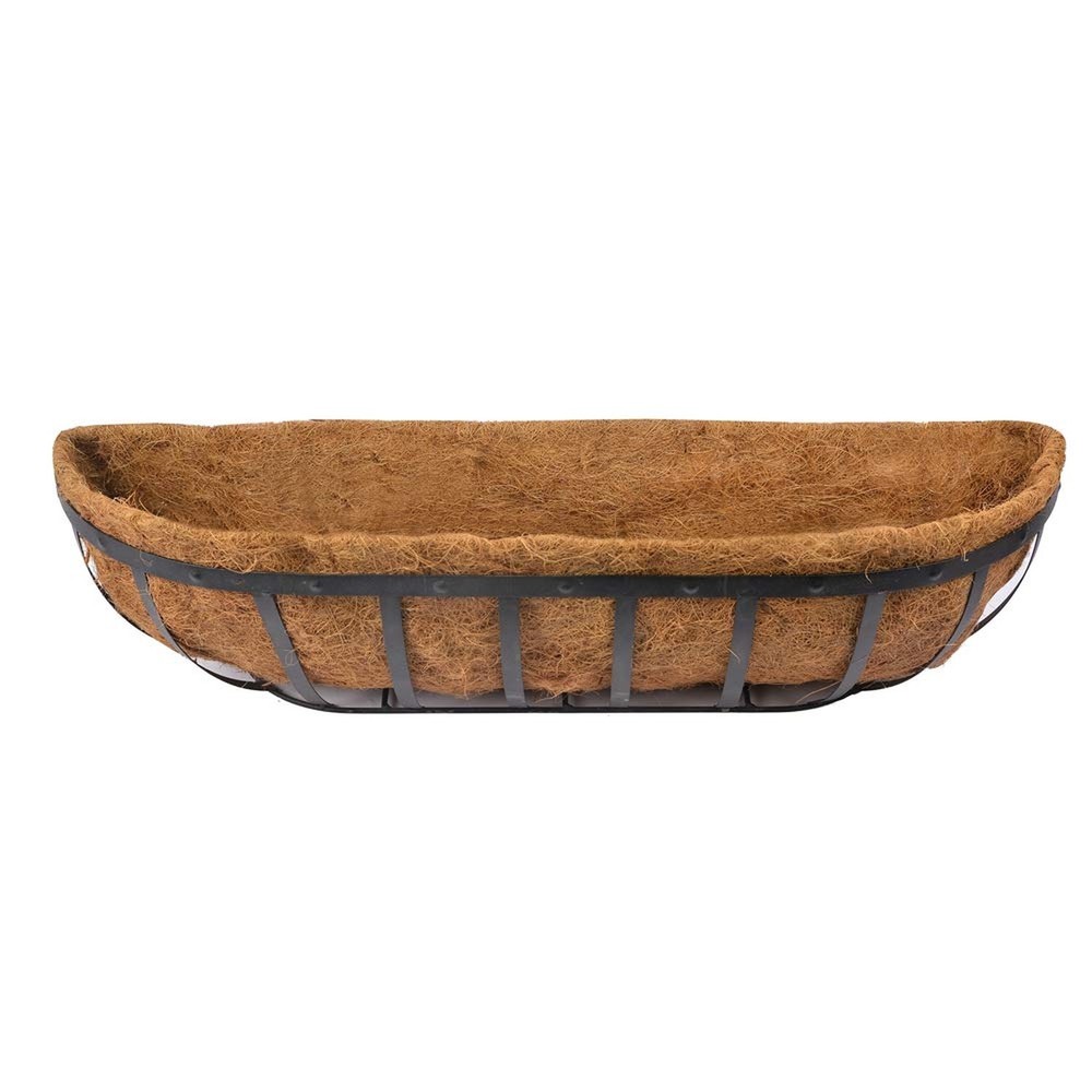 JOEN 24 Inch Half Moon Shape,Wall Planter Replacement Liners for Window Box(2...