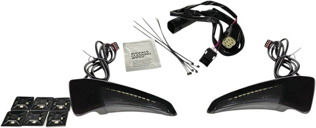 Custom Dynamics Sequential Tour Pak Seat Backrest LED Lights Black Smoke
