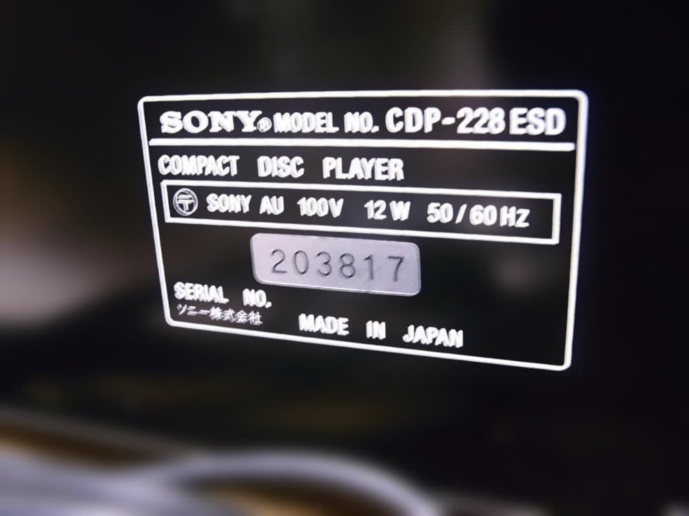 SONY CDP-228ESD CD Compact Disc Player Maintenance completed Tested