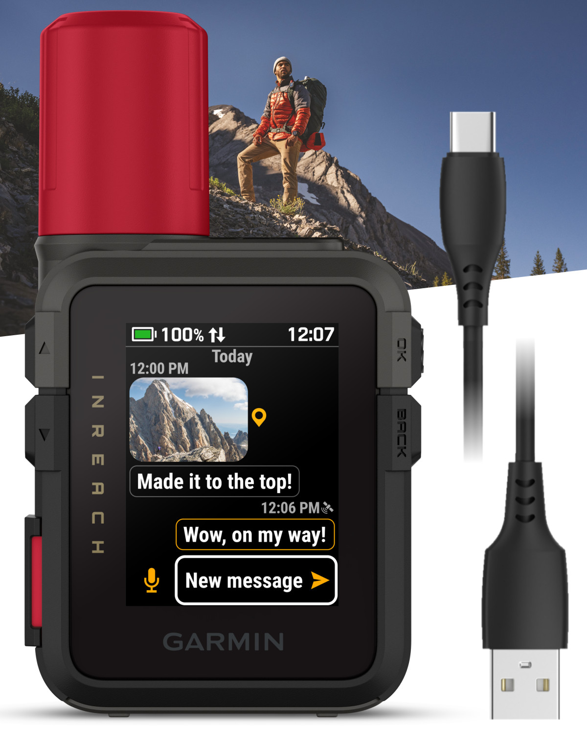 Garmin inReach Mini 3 Plus Compact SOS Satellite Communicator w/ Touchscreen