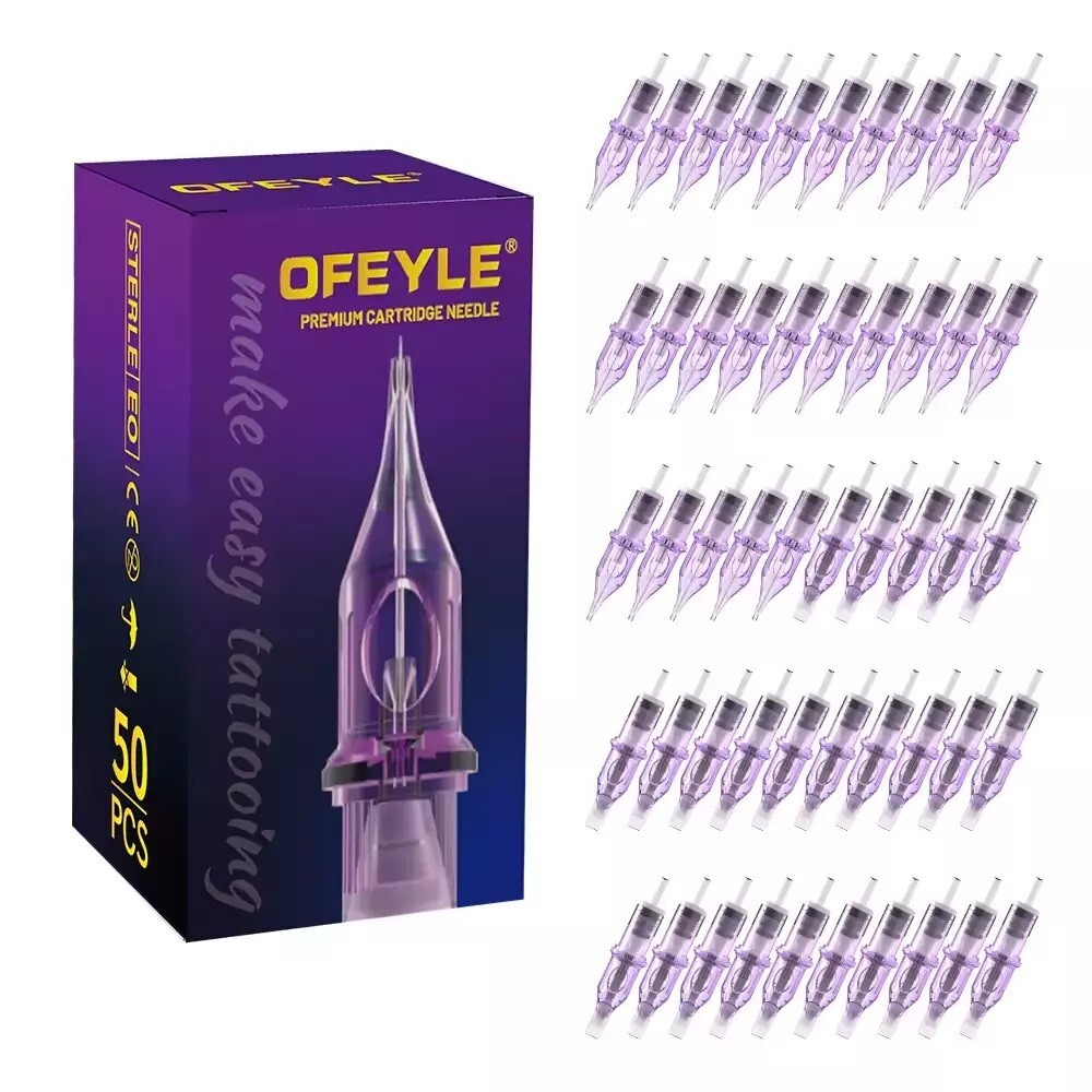50Pcs Mixed Tattoo Cartridge Needles Set for Pen Machine Round Liner and Shader