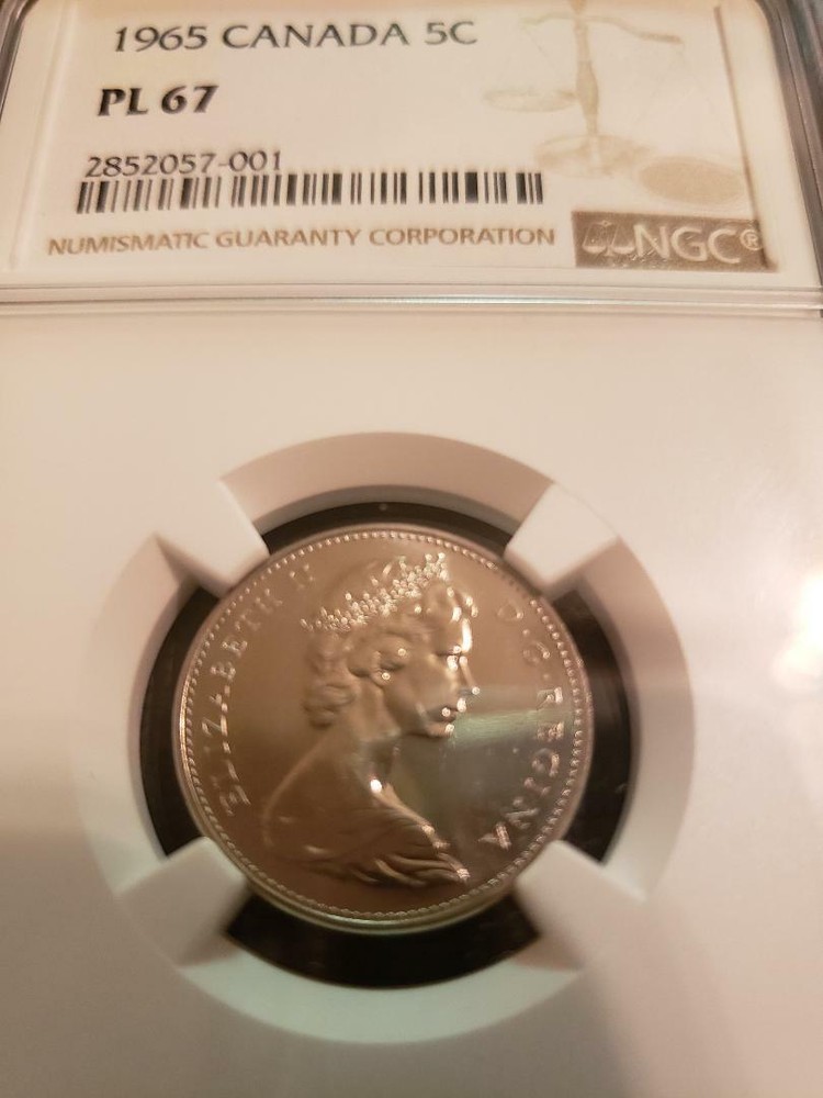 1965 Canada 5 Cent PL 67 NGC