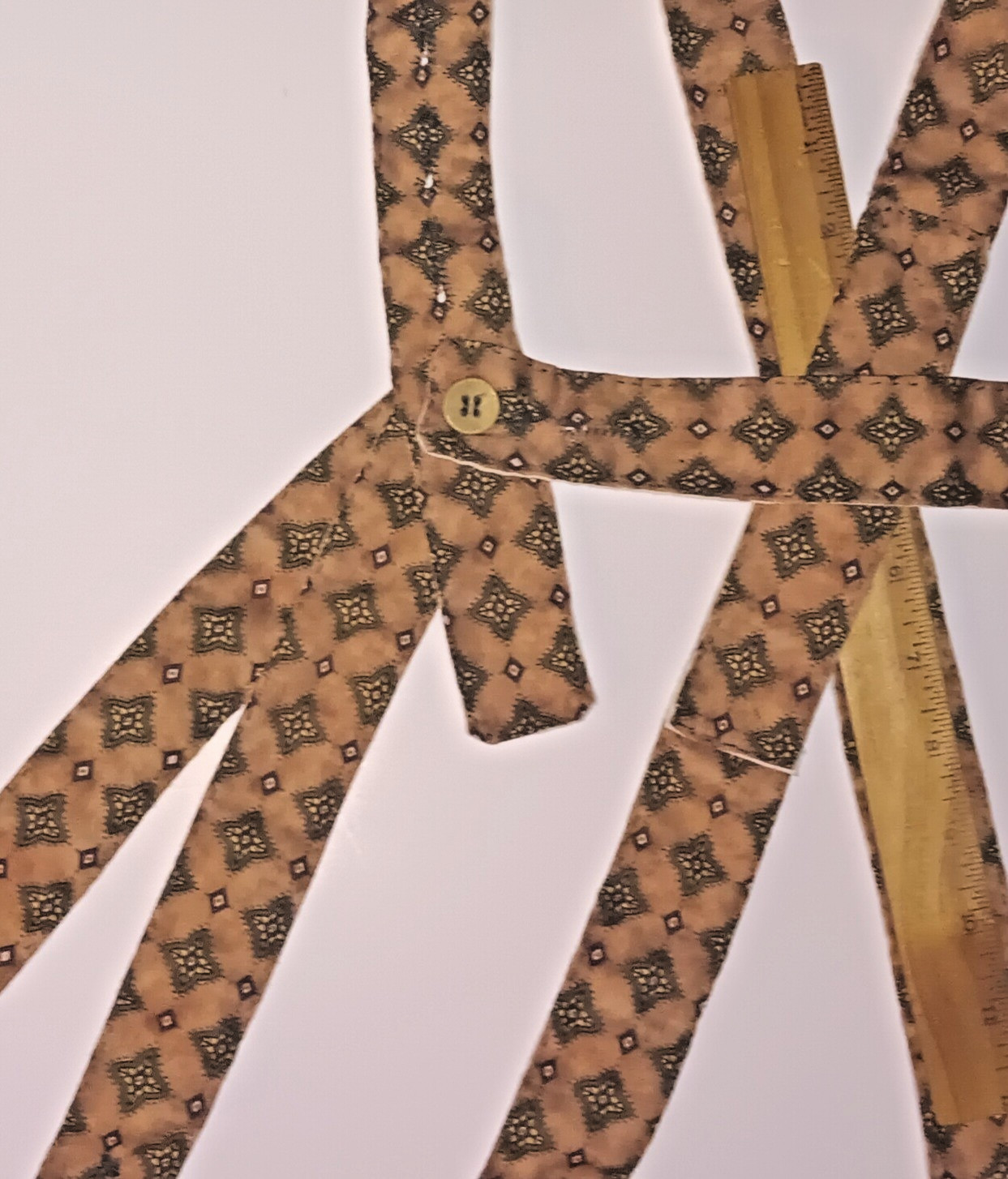 Civil War HANDSEWN Suspender Braces REDUCED SHOULDER SLIP Golden Tan w/Green