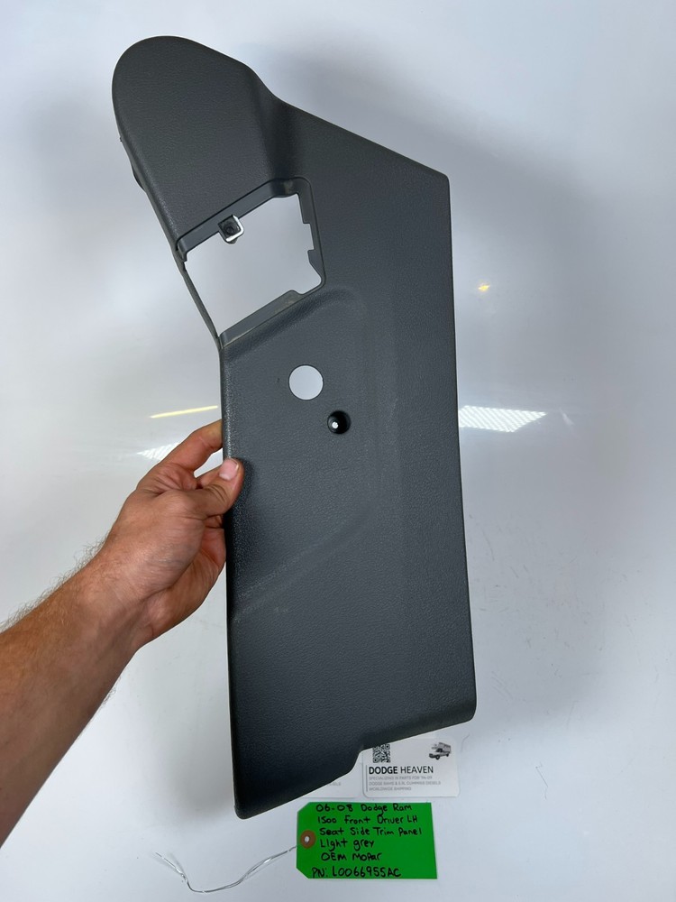 OEM 2006-2008 Dodge Ram 1500 Front Driver LH Seat Side Trim Panel Light Grey