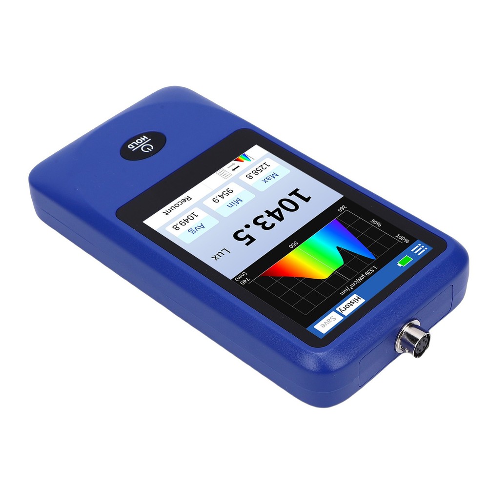 Light Spectrum Meter Handheld Spectrometer Illuminance Meter Curve