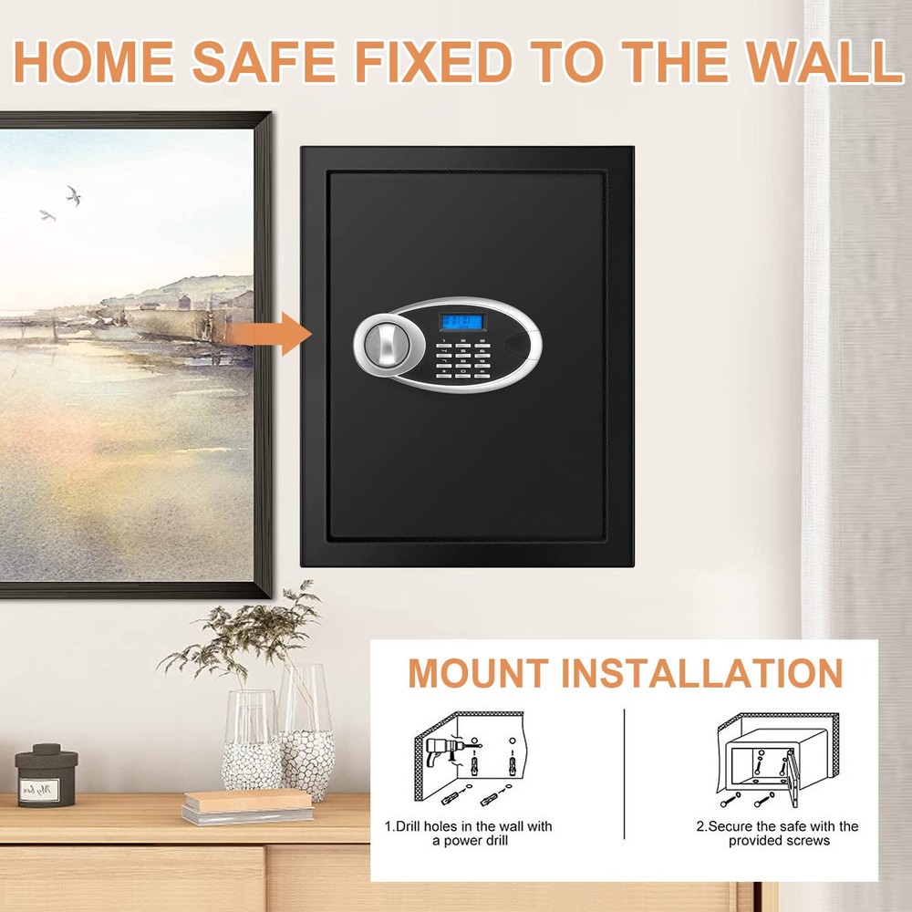 3.3 Cubic Feet Home Safe Fireproof Waterproof Digital Security Safe Box Programm