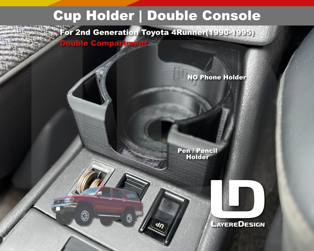 Cup Holder | Toyota 4Runner(1990-1995) Double Compartment Console