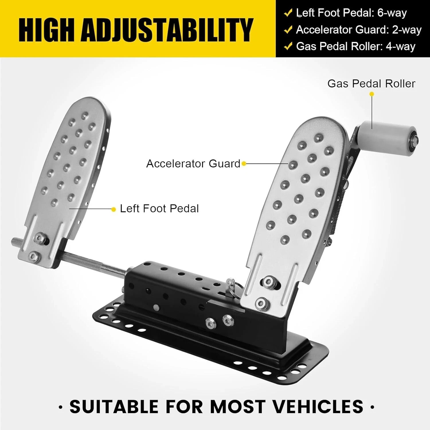 Left Foot Accelerator Gas Pedal Universal Drive Assist for Disabled Drivers
