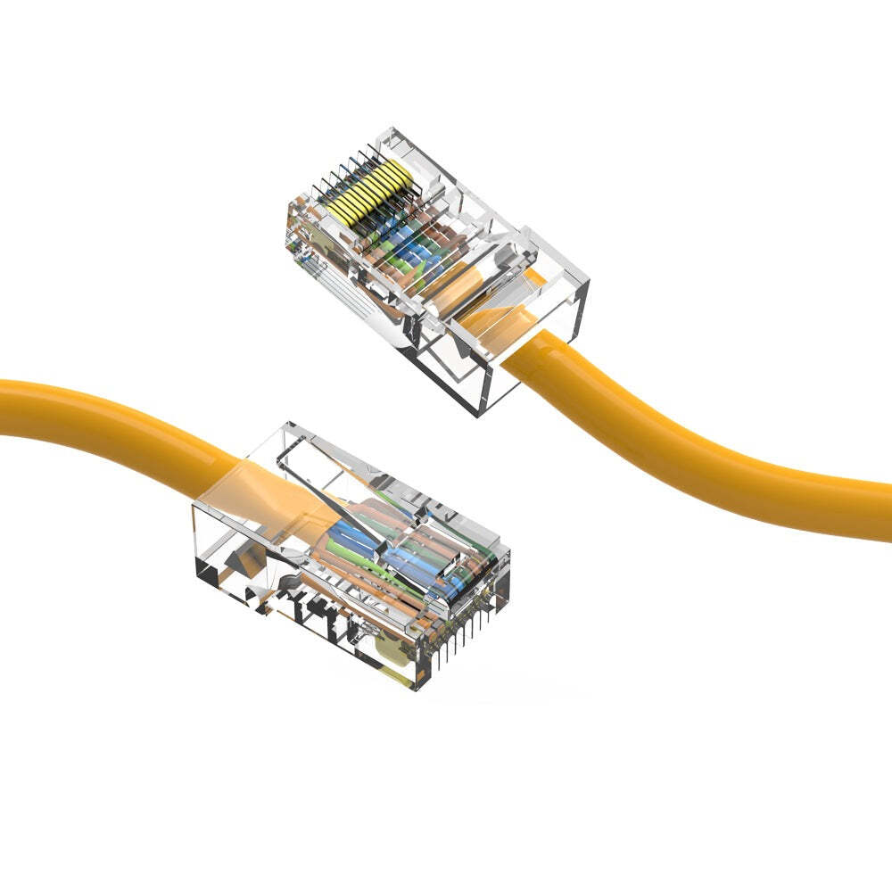 1Ft CAT6 UTP Ethernet Network Non Booted Cable Yellow
