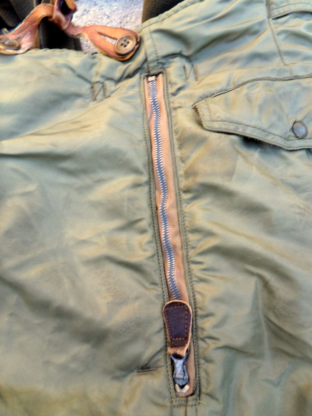 Vtg 50s US Air Force Type F-1 Aircrew Trousers Flight Pants Sz 36 Crown Zipper