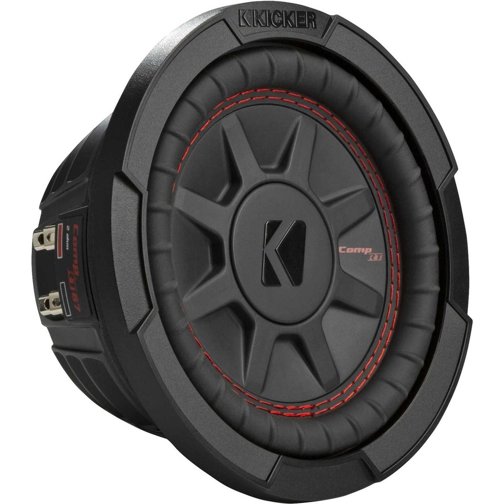 Kicker 48CWRT672 CompRT 6.75" Subwoofer, DVC, 2-ohm - Includes Speaker Wire