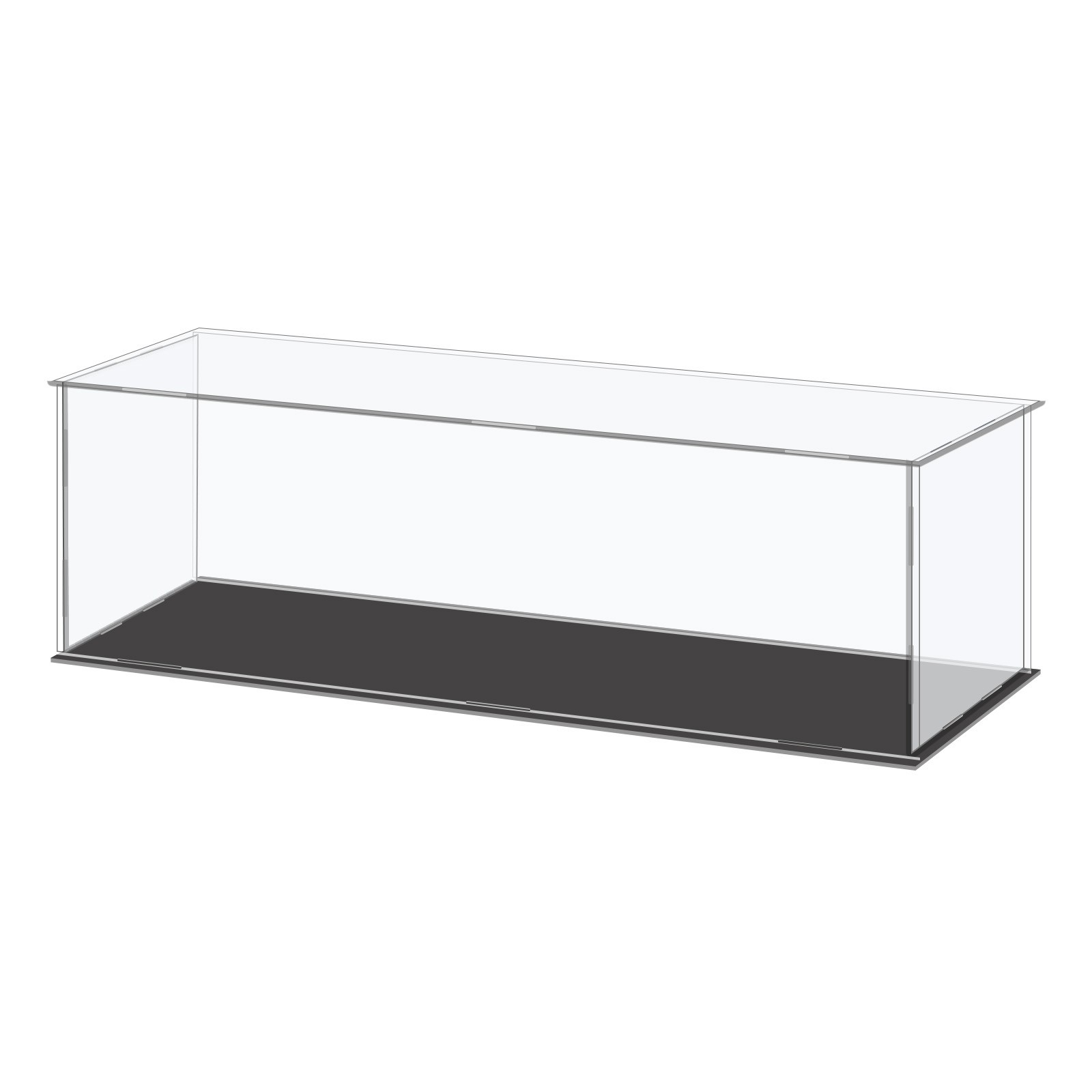Acrylic Display Case Plastic Box Cube Clear Assemble Dustproof Showcase