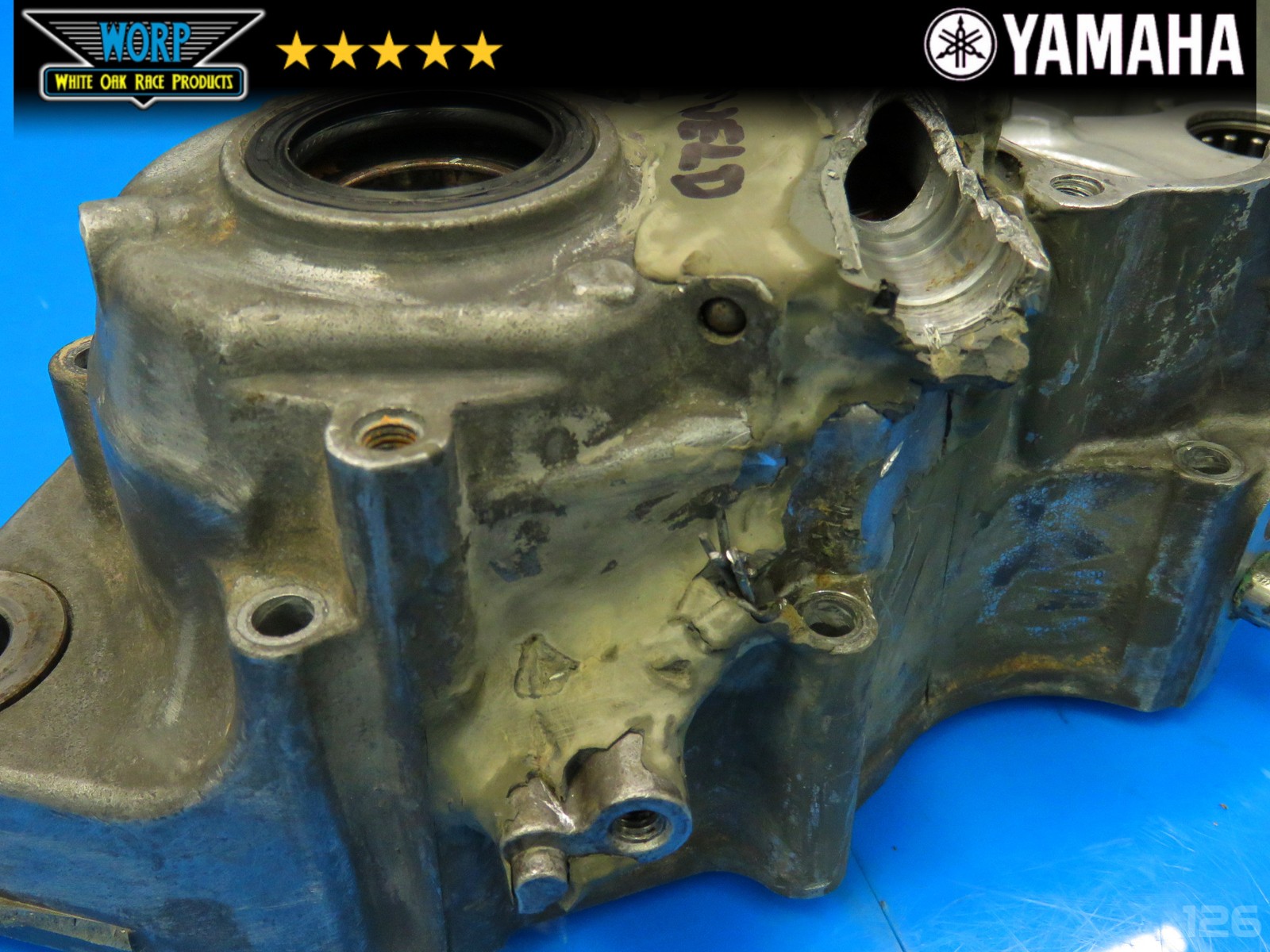 2004 YAMAHA YFZ450 LEFT SIDE CRANKCASE CRANK CASE BOTTOM END ~ GENUINE OEM 04-05