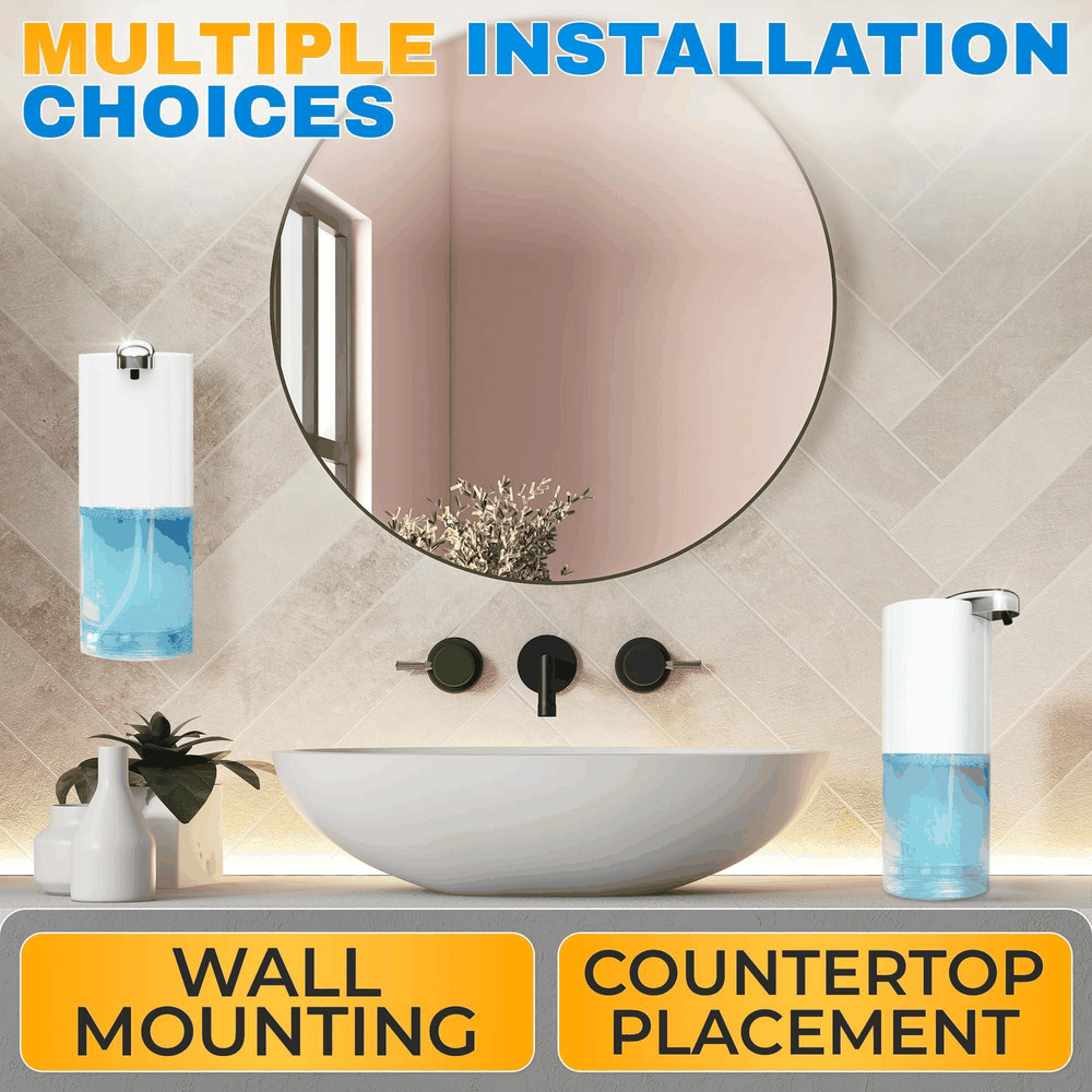 Automatic Soap Dispenser 13.5oz Touchless Foaming, USB Rechargeable, 4Level