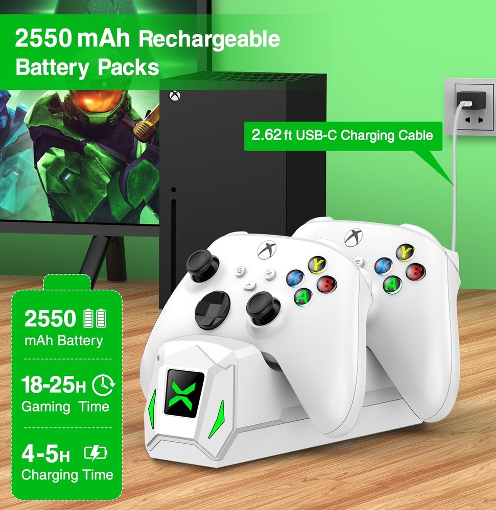 Rechargeable Battery Pack+Charging Dock For Xbox One Xbox Series X S Controller