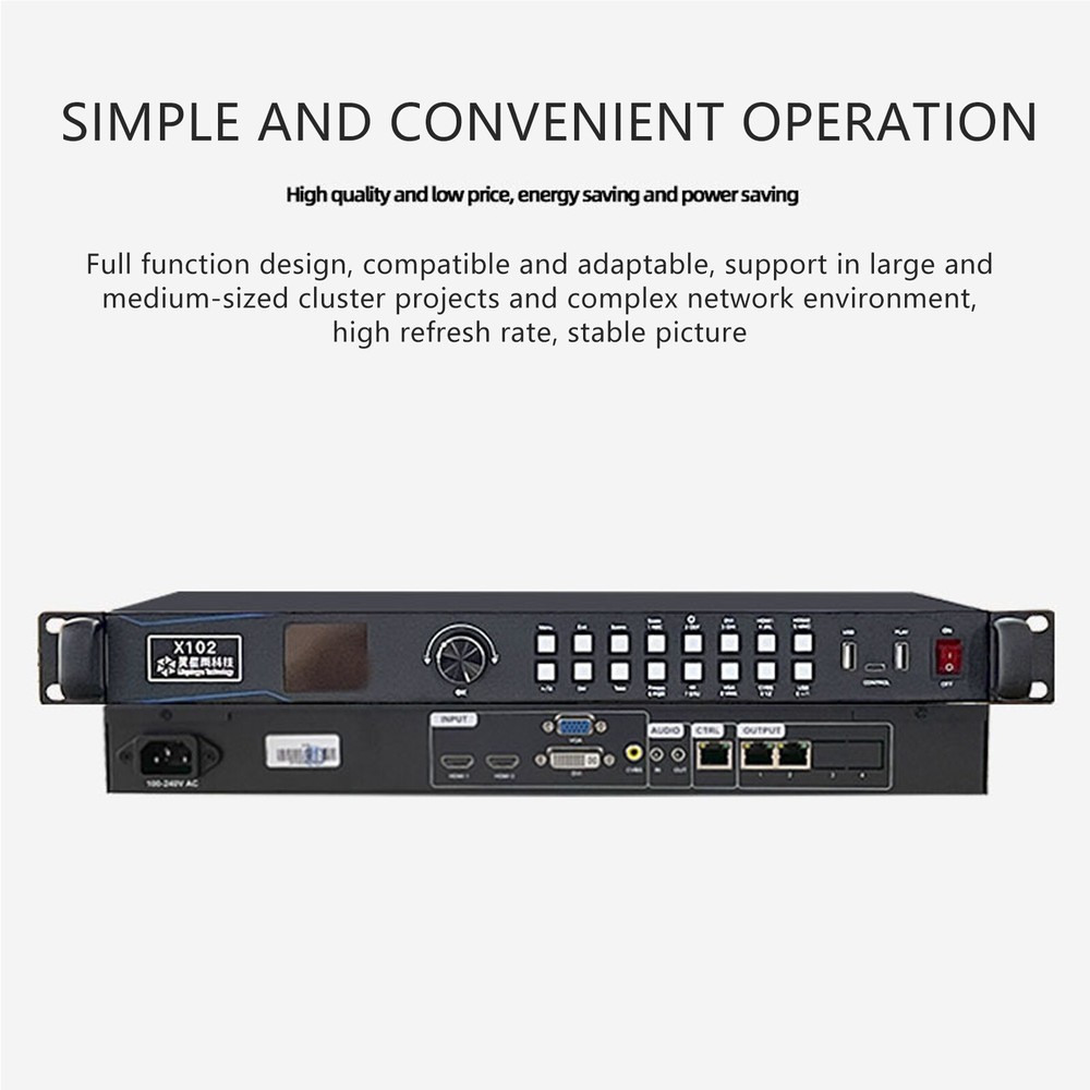 X102 LED Screen Video Processor Support 1.3MP for Indoor Outdoor LED Screen