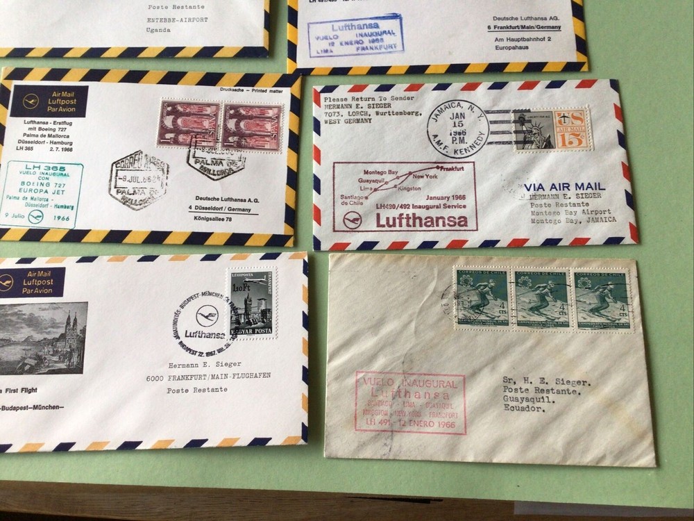 Airmail stamps covers 12 Mixed World Covers Ref A1330