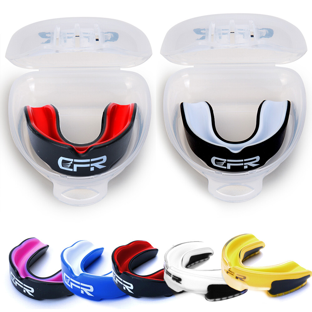 New Gel Gum Shield Case Mouth Guard Boxing MMA Junior Adult Rugby Mouthpiece HG