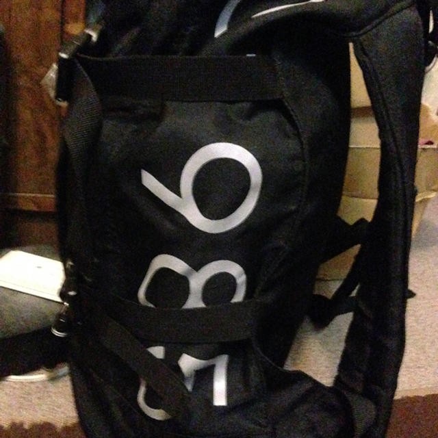 TOMMY Backpack Black Side Print Used From Japan