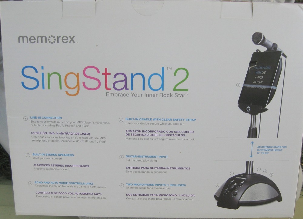 Memorex Sing Stand 2 Home Karaoke System Speaker System - NEW (PLEASE READ)
