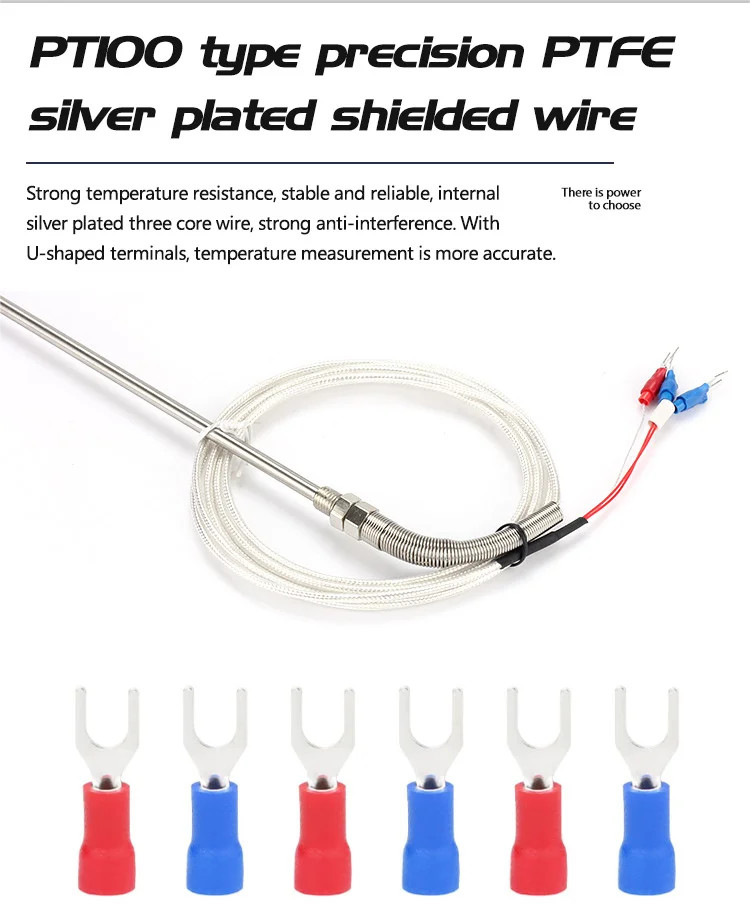 Thermocouple Temperature Sensor Compression Spring Probe M8 1m 2m 3m 5m Type K J