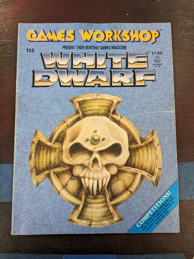 White Dwarf 112 Games Workshop Data Cards Uncut