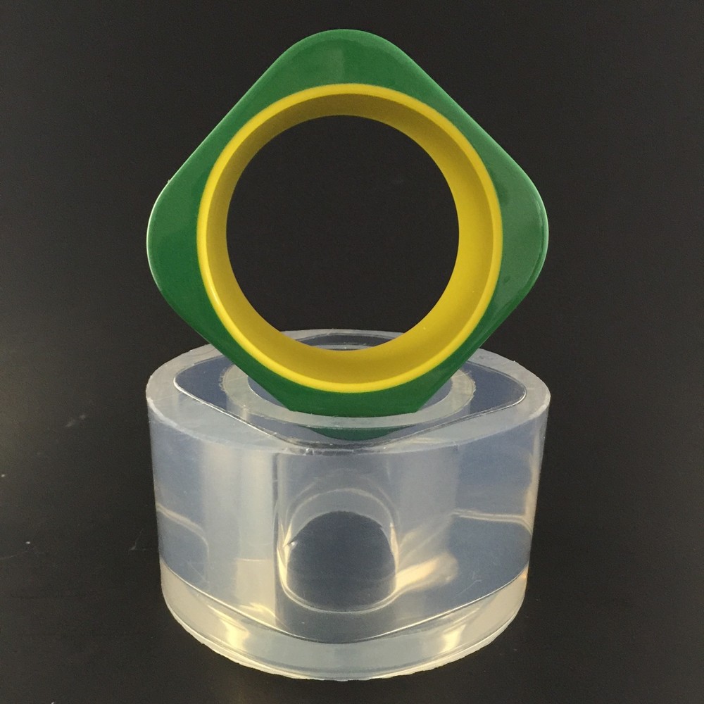 BANGLE CLEAR SILICONE MOLD (MB122) WIDE SQUARE BANGLE BRACELET MOLD