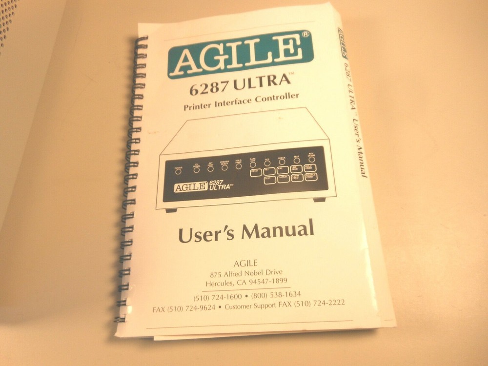 AGILE 6287 ULTRA PRINTER INTERFACE CONTROLLER W/MANUAL