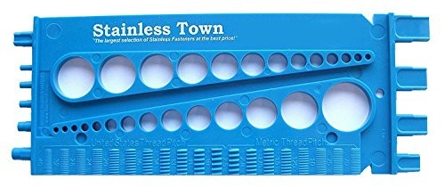Stainlesstown Nut Bolt Thread Gauge () Blue