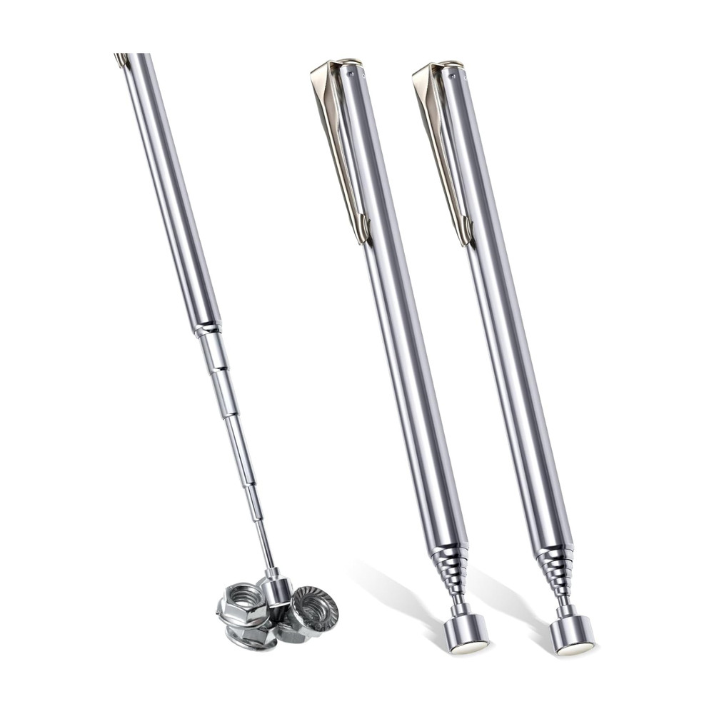 2Pc Telescoping Magnetic Pickup Tool 25" Extendable Magnet Grabber Stick