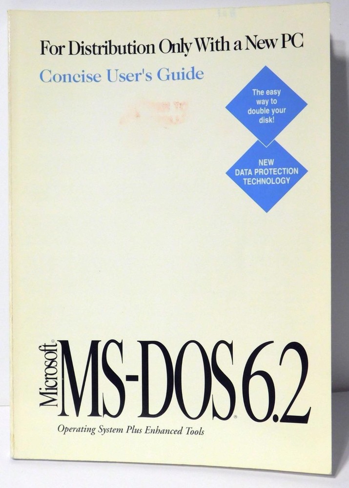 Microsoft MS-DOS62 Operating System Plus Enhanced Tools Concise User's Guide