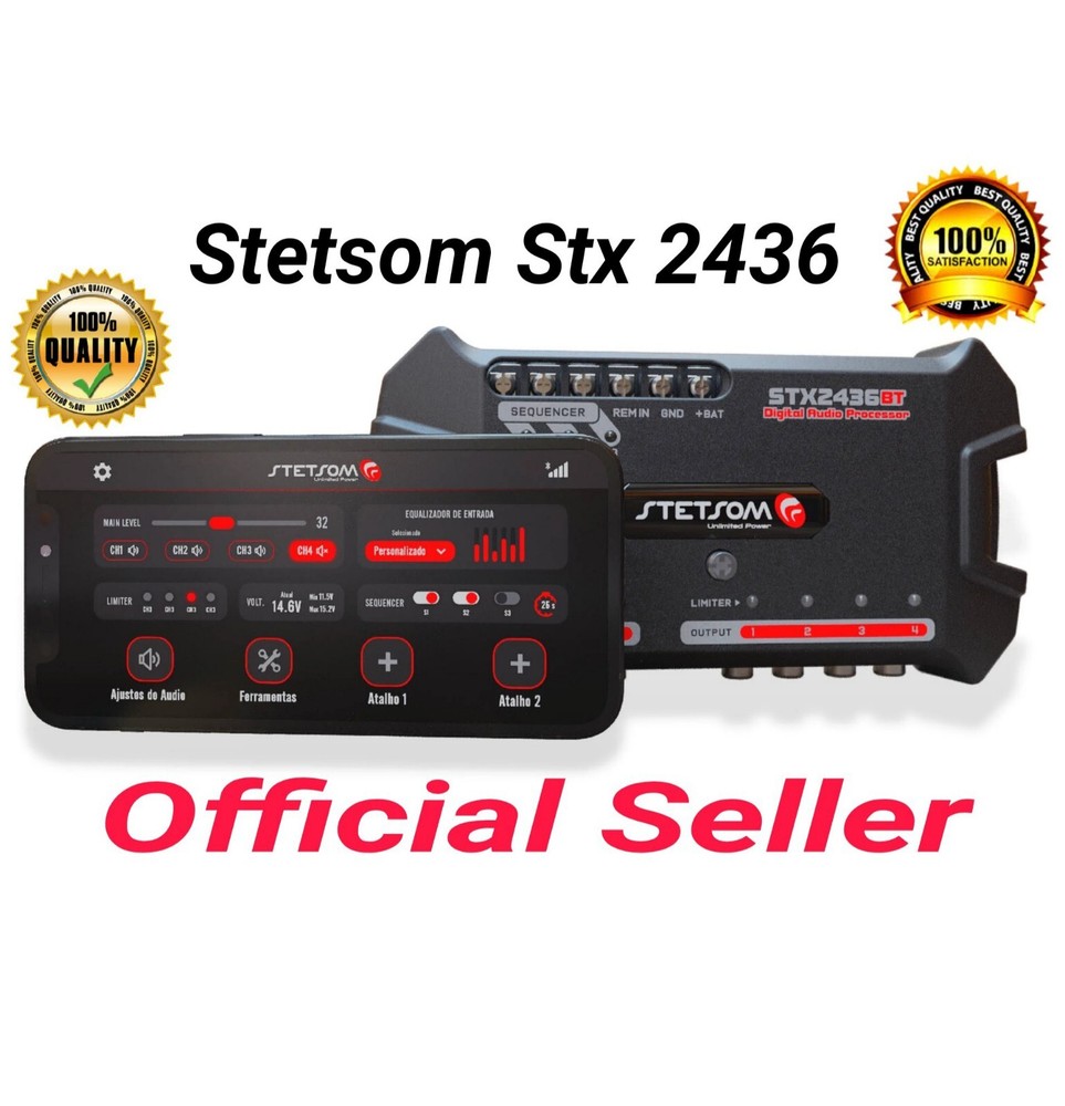 Stetsom STX2436/Digital Audio Processor 2 Channels 4 Way Bluetooth-DSP Crossover