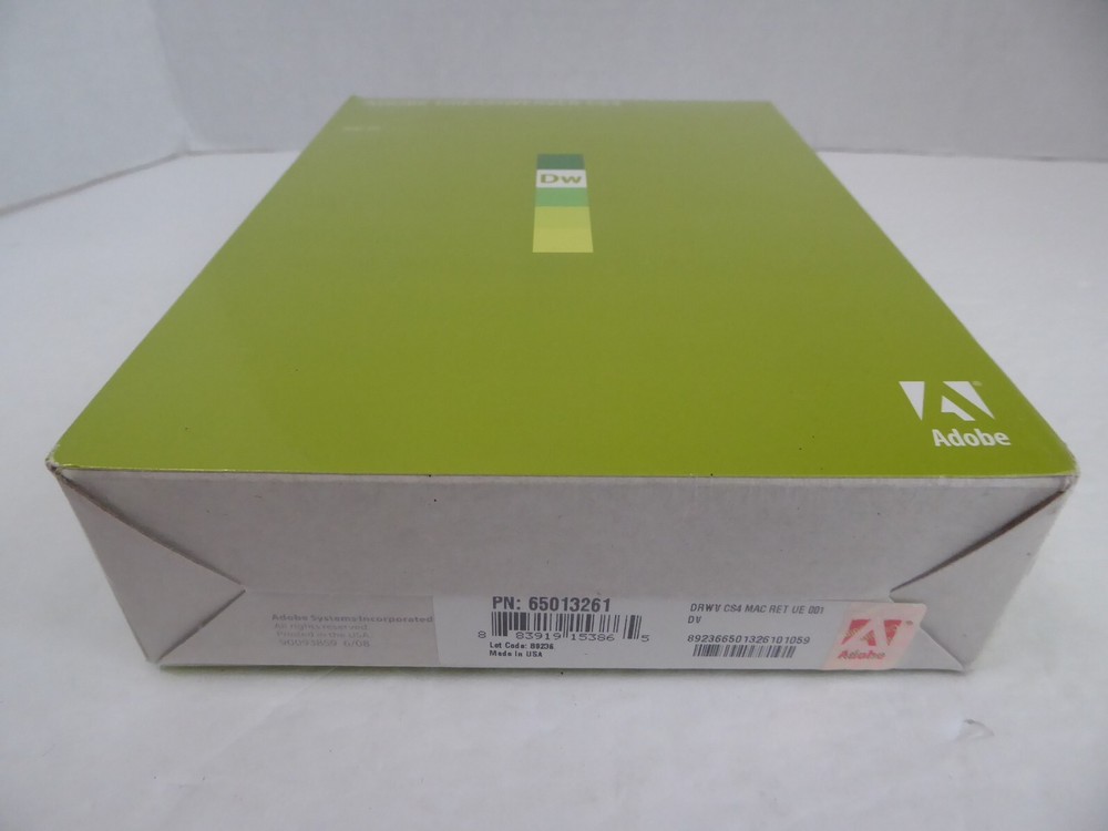 NEW Adobe Dreamweaver CS4 (MAC OS) Version Sealed Software