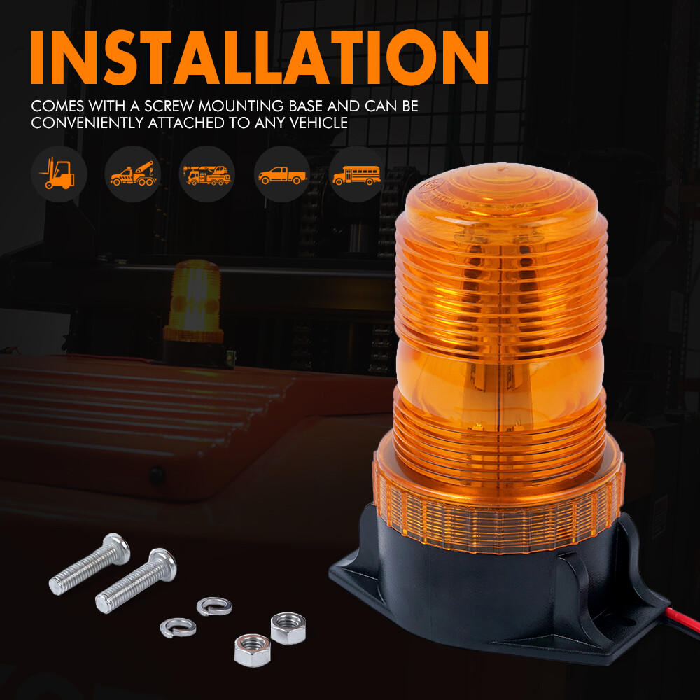 Xprite Amber LED Rooftop Beacon Strobe Light Flash Forklift Emergency Warning