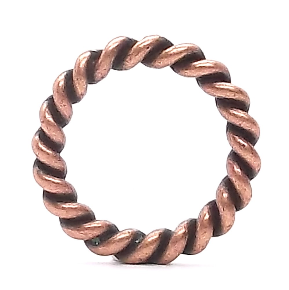 Rope Border Antique Copper Ring 1" (2.5 cm) 1176-10