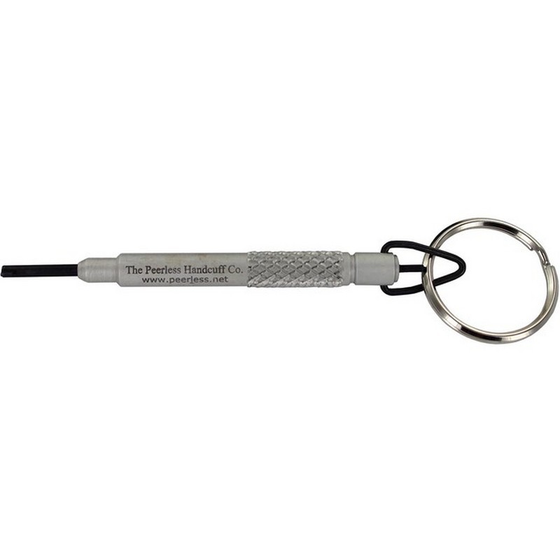 Peerless Model 4115 Oversized Handcuff Key w/Swivel Key Ring, Nickel