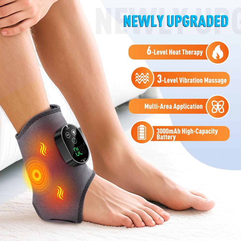 Cordless Foot & Ankle Massager with Heat and Vibration