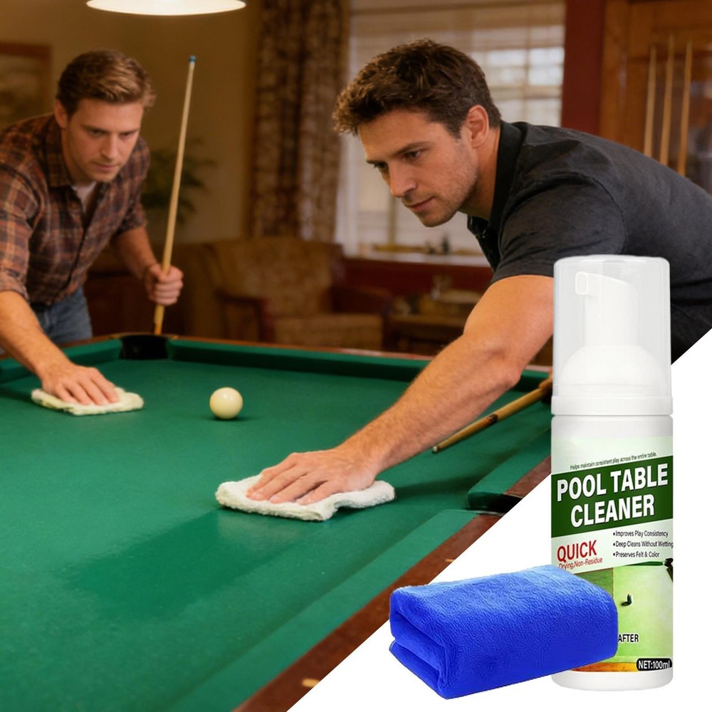 Quick Clean Pool Table Felt Cleaner - Cleaner Spray 100ml & Towel